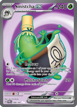 Sinistcha ex 189/167 - SV06 Twilight Masquerade Holofoil