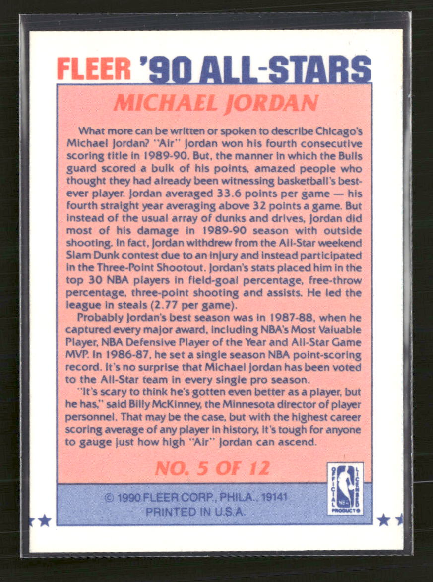 1990-91 Fleer All-Stars Michael Jordan #5 - Golden Apple Comics