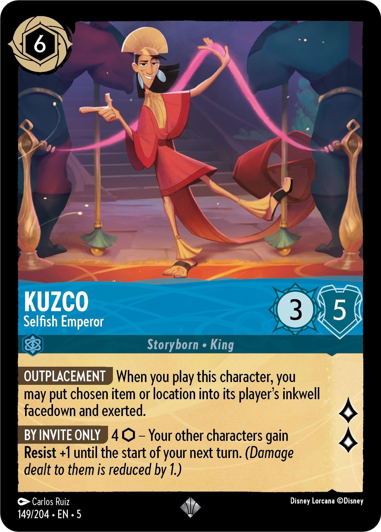 Kuzco - Selfish Emperor (149/204) - Shimmering Skies Cold Foil