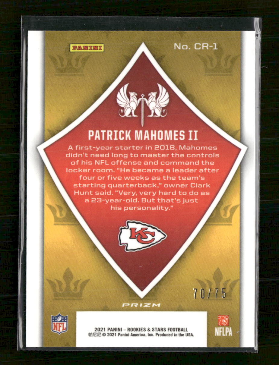 2021 Panini Rookies & Stars Crusade Pink Patrick Mahomes II #/75 #CR-1 - Golden Apple Comics