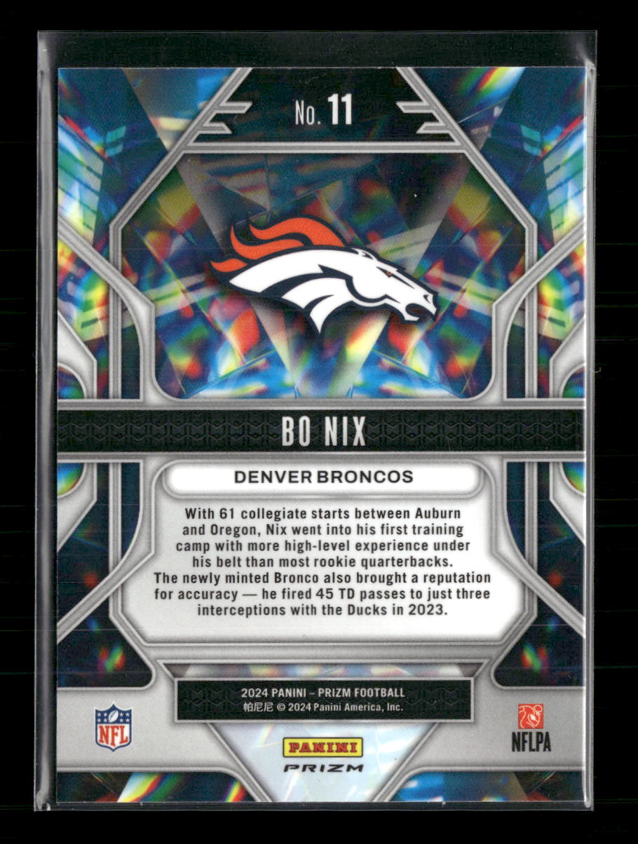 2024 Panini Prizm Prizmatic Silver Prizm Bo Nix #11 - Golden Apple Comics