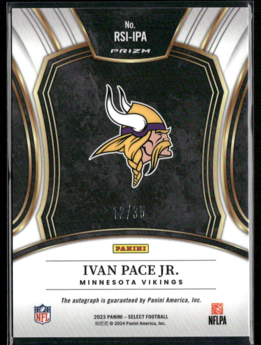 2023 Panini Select #RSI-IPA Ivan Pace Jr. Rookie Signatures White Prizm #/35
