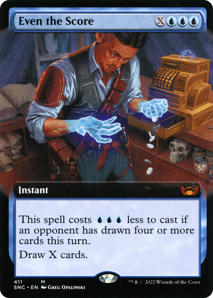 Even the Score (SNC-411) - Streets of New Capenna: (Extended Art) Foil