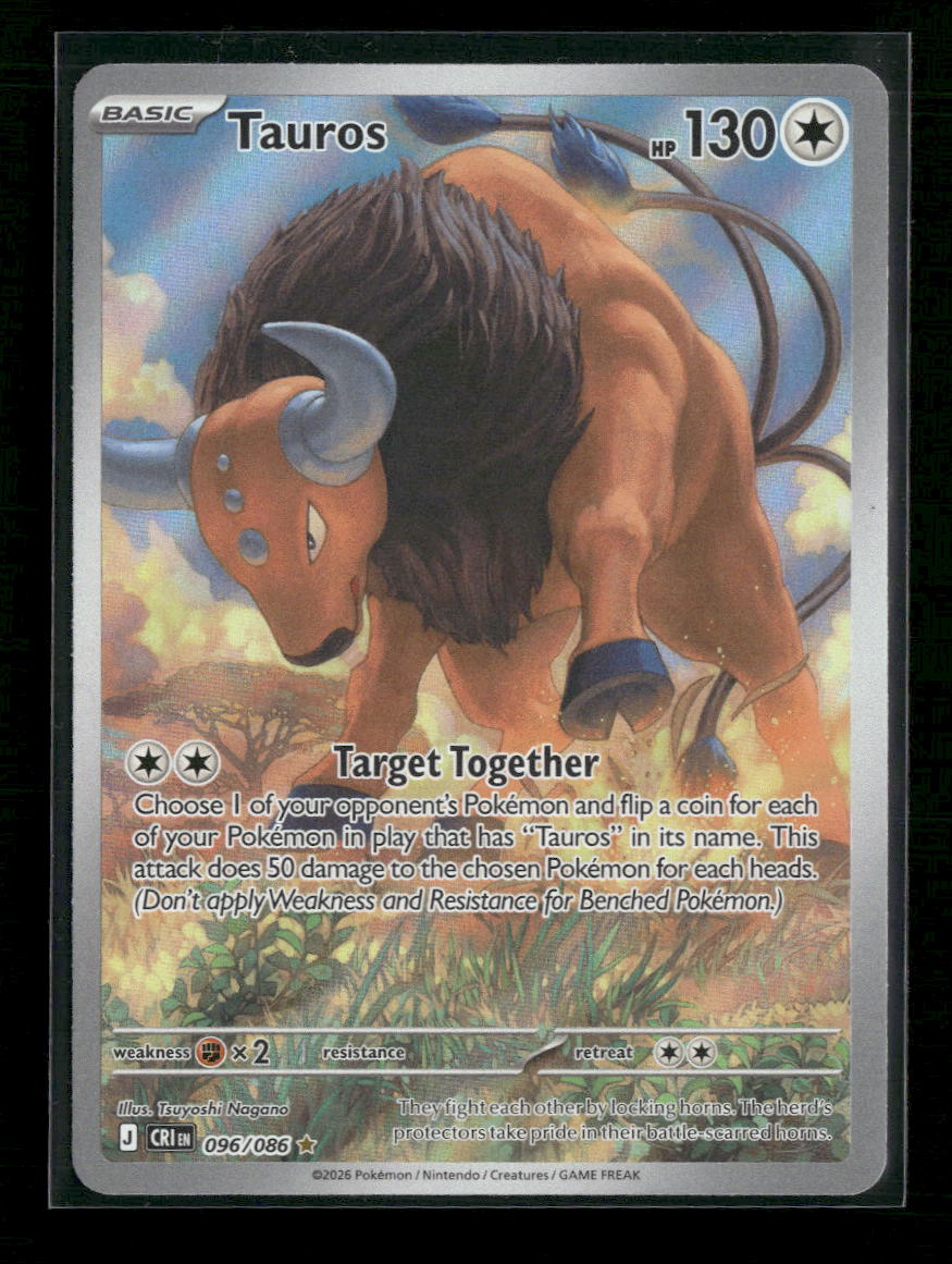 ox pokemon cards ME04: Chaos Rising Tauros #096/086
