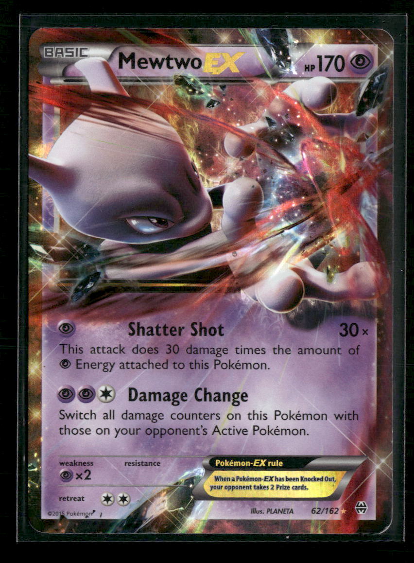 mewtwo ex holographic card XY