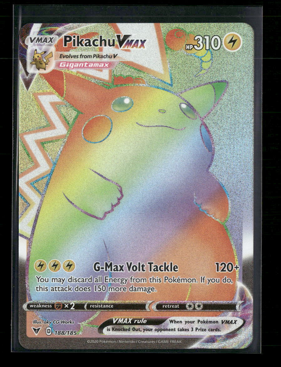 rare pokemon cards vivid voltage 2020 Pokemon Sword & Shield Vivid Voltage #188/185 Pikachu VMAX