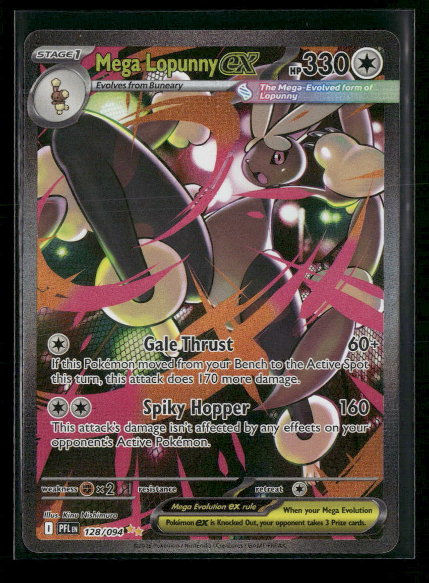 pokemon lopunny card ME02: Phantasmal Flames Mega Lopunny ex #128/094