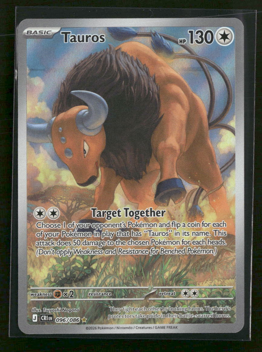 tauros pokemon card ME04: Chaos Rising Tauros #096/086