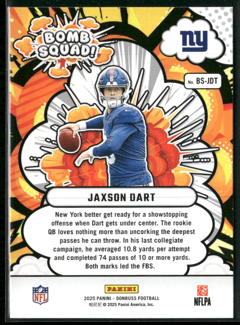 2025 Donruss Bomb Squad Jaxson Dart #BS-JDT