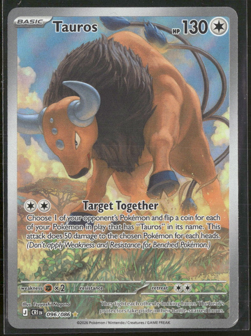 ox pokemon cards ME04: Chaos Rising Tauros #096/086