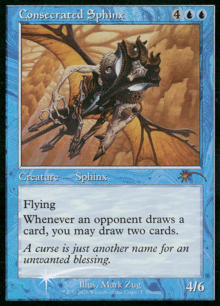 mtg sphinx cards MagicFest Cards Consecrated Sphinx (Retro Frame) #1