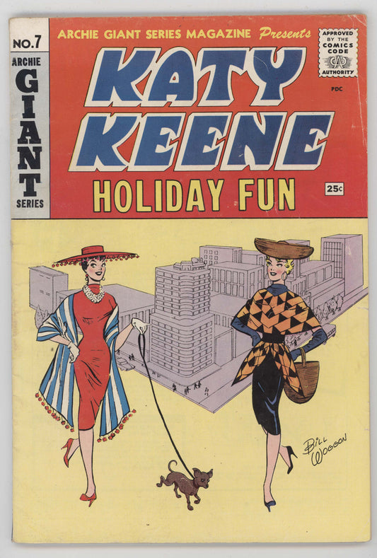 Archie Giant Series 7 1960 VG FN Katy Keene Holiday Fun GGA Bill Woggon