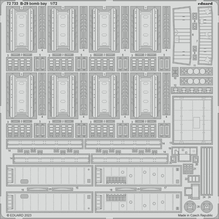 Eduard 72733 1/72 Aircraft- B29 Bomb Bay for ACY & Hobby 2000