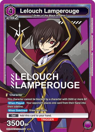 Lelouch Lamperouge (017) (UE04BT/CGH-1-017) - UE04BT CODE GEASS Lelouch of the Rebellion Foil