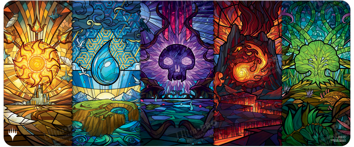 Ultra PRO: Playmat - Dominaria United (Stained Glass Land Medley - 6ft Table)