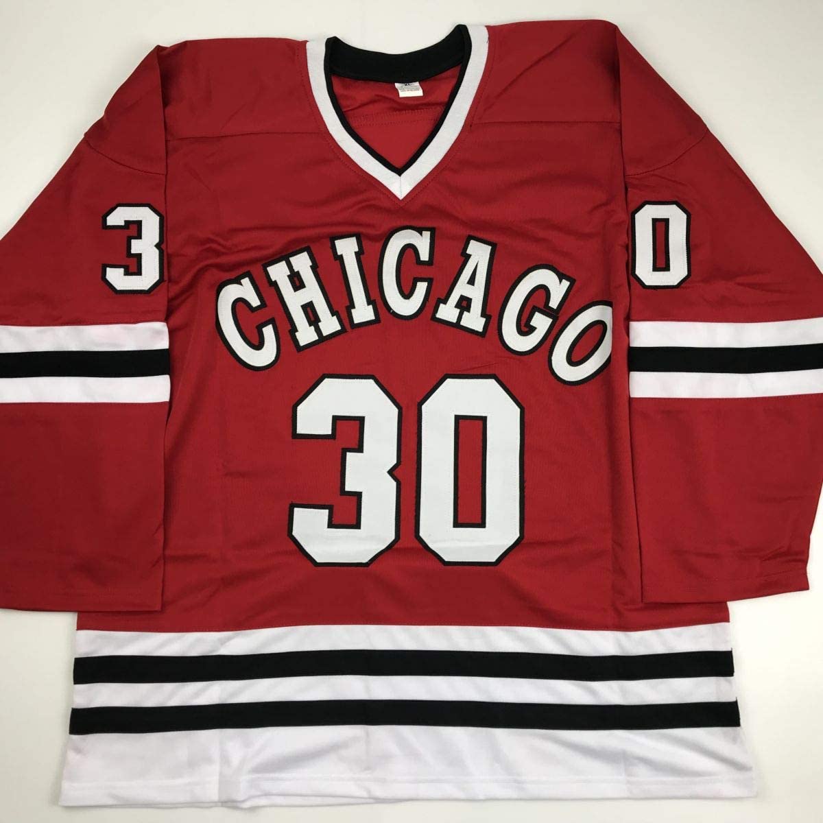 Autographed/Signed Ed Belfour Chicago Red Hockey Jersey JSA COA