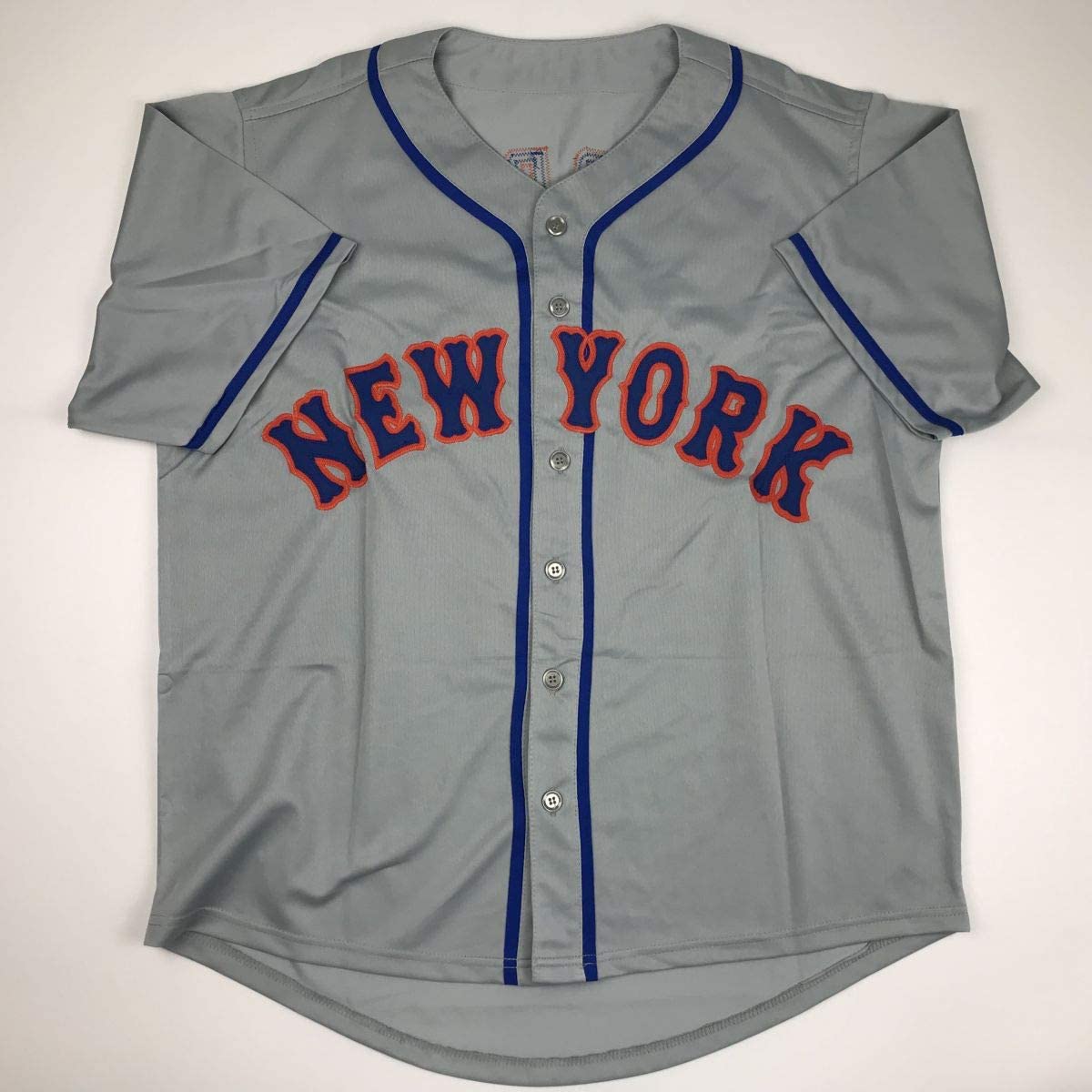 Autographed/Signed Dwight Doc Gooden New York Grey Baseball Jersey JSA COA