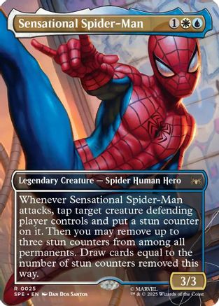 Sensational Spider-Man (Borderless) (SPE, MAR-025) - Marvel's Spider-Man: Eternal-Legal Foil - Golden Apple Comics