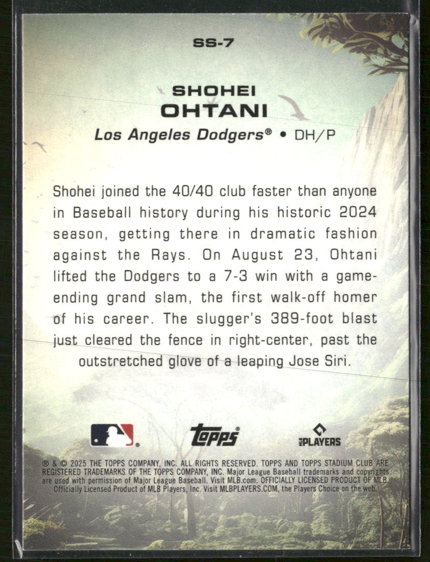 2025 Stadium Club Savage Sluggers Shohei Ohtani #SS-7