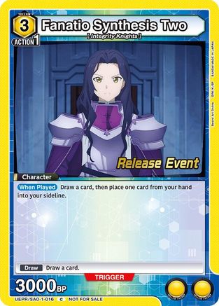 Fanatio Synthesis Two (UEPR/SAO-1-016) - UE07BT Sword Art Online Release Event Cards