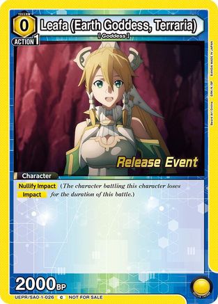 Leafa (Earth Goddess, Terraria) (026) (UEPR/SAO-1-026) - UE07BT Sword Art Online Release Event Cards
