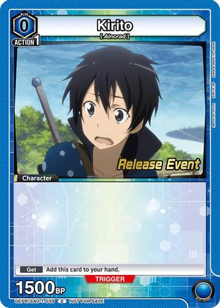 Kirito (039) (UEPR/SAO-1-039) - UE07BT Sword Art Online Release Event Cards