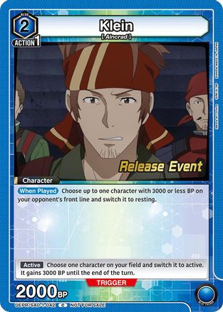 Klein (042) (UEPR/SAO-1-042) - UE07BT Sword Art Online Release Event Cards