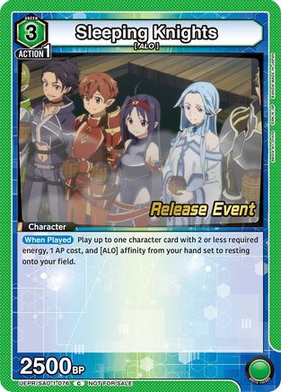 Sleeping Knights (UEPR/SAO-1-076) - UE07BT Sword Art Online Release Event Cards