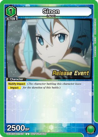 Sinon (074) (UEPR/SAO-1-074) - UE07BT Sword Art Online Release Event Cards