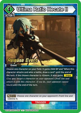 Ultima Ratio Hecate II (UE07BT/SAO-1-097) - UE07BT Sword Art Online Release Event Cards