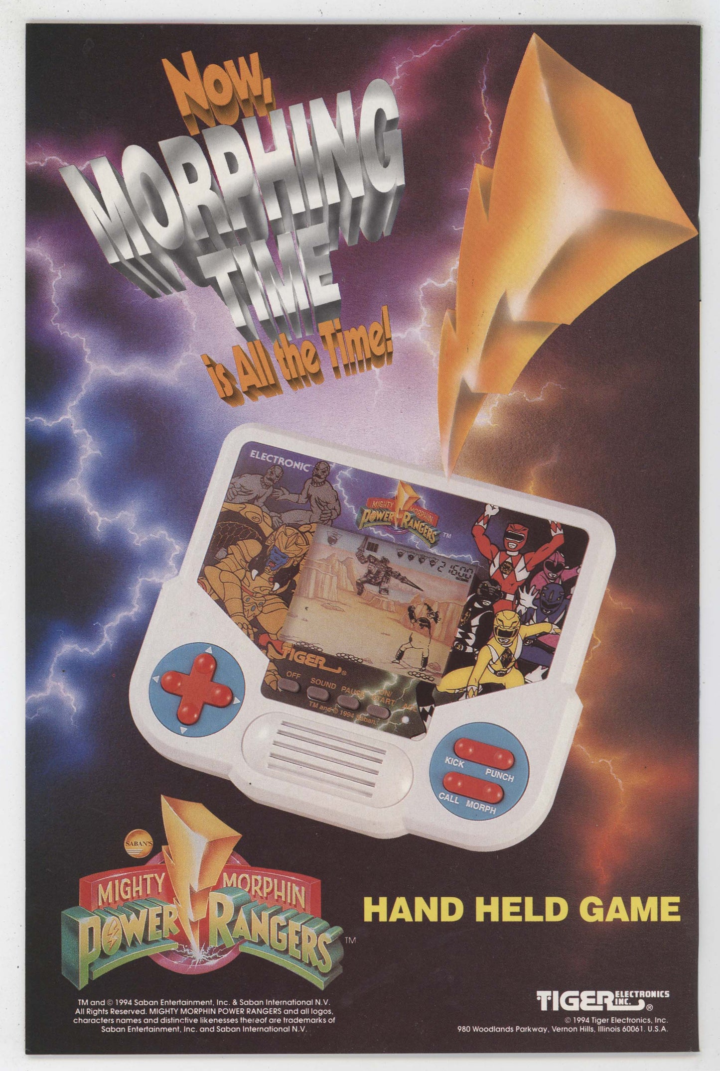 Mighty Morphin Power Rangers 1 Hamlition 1994 NM Saban Trading Card Insert - Golden Apple Comics