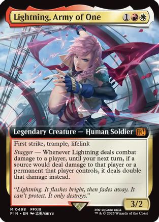 Lightning, Army of One (FIN-498) - FINAL FANTASY: (Extended Art) - Golden Apple Comics