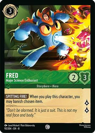 Fred - Major Science Enthusiast (92/204) - Reign of Jafar Cold Foil