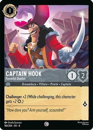 Captain Hook - Forceful Duelist (186/204) - Reign of Jafar