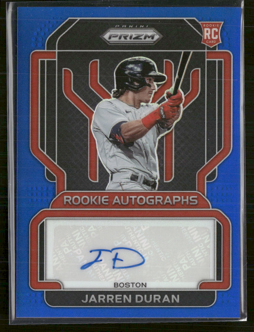 Bryan Zentz(Barada) US一挙放出　レコード22枚 2022 Panini Prizm Rookie Autographs Blue Prizm #/149 Jarren Duran Auto
