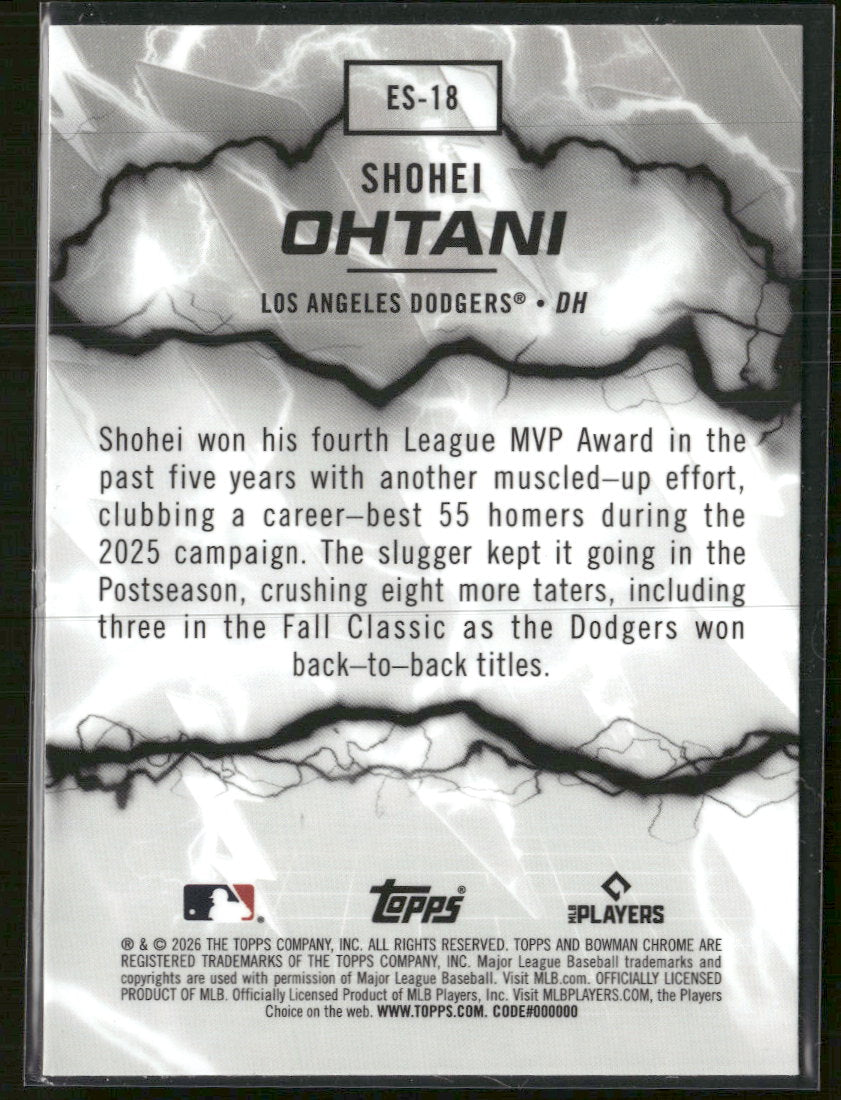 2026 Bowman Electric Sluggers Shohei Ohtani #ES-18
