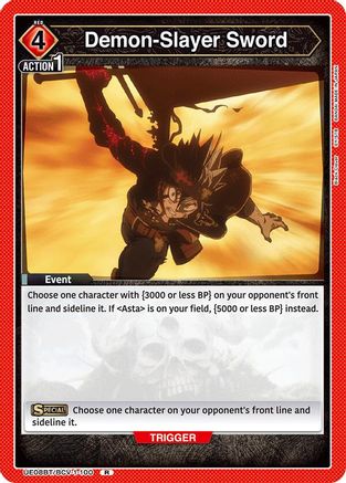 Demon-Slayer Sword (UE08BT/BCV-1-100) - UE08BT Black Clover Foil