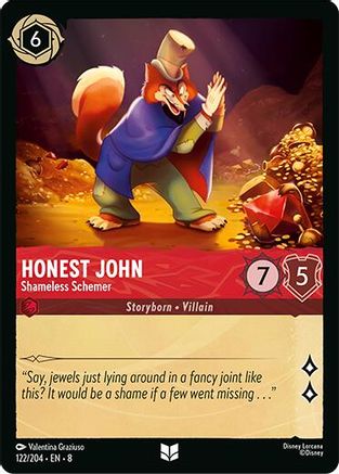 Honest John - Shameless Schemer (122/204) - Reign of Jafar Cold Foil