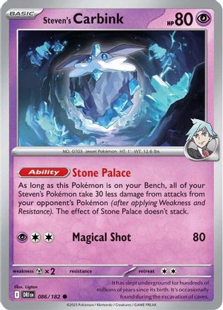 Steven's Carbink 086 - SV10 Destined Rivals Reverse Holofoil