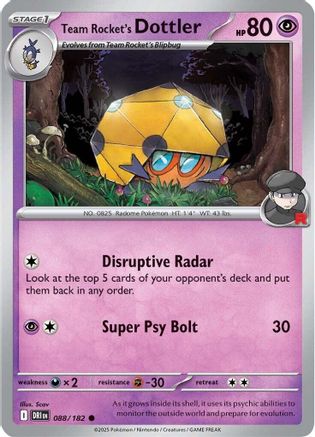 Team Rocket's Dottler 088 - SV10 Destined Rivals