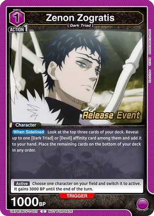 Zenon Zogratis (021) (UEPR/BCV-1-021) - UE08BT Black Clover Release Event Cards