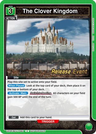 The Clover Kingdom (UEPR/BCV-1-063) - UE08BT Black Clover Release Event Cards