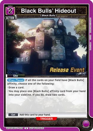 Black Bulls' Hideout (UEPR/BCV-1-029) - UE08BT Black Clover Release Event Cards