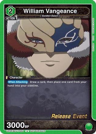 William Vangeance (UE08BT/BCV-1-054) - UE08BT Black Clover Release Event Cards