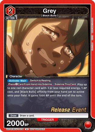 Grey (076) (UEPR/BCV-1-076) - UE08BT Black Clover Release Event Cards