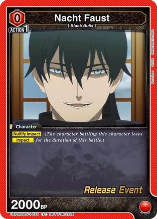 Nacht Faust (078) (UEPR/BCV-1-078) - UE08BT Black Clover Release Event Cards