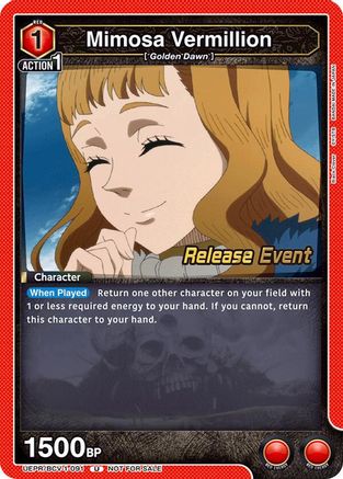 Mimosa Vermillion (091) (UEPR/BCV-1-091) - UE08BT Black Clover Release Event Cards