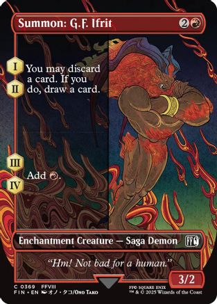 Summon: G.F. Ifrit (FIN-369) - FINAL FANTASY: (enchantment) (Borderless) - Golden Apple Comics