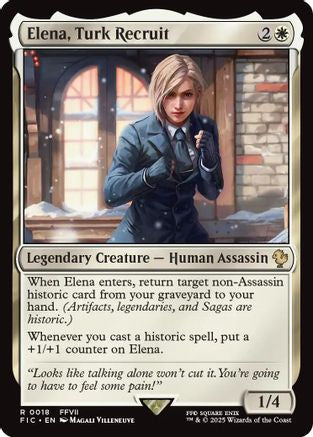 Elena, Turk Recruit (Surge Foil) (FIC-018) - Commander: FINAL FANTASY Foil
