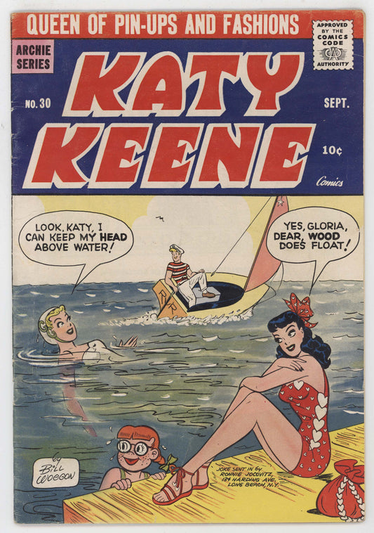 Katy Keene 30 Archie 1956 FN Bill Woggon GGA Bikini Swimsuit